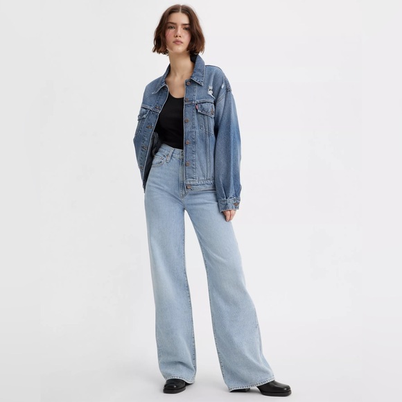 LEVIS RIBCAGE WIDE LEG WOMEN'S JEANS SIZE 30 - Picture 1 of 6
